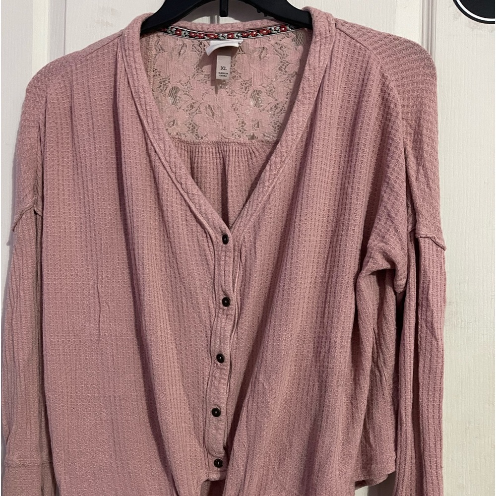 Knox Rose button up cropped top size XL